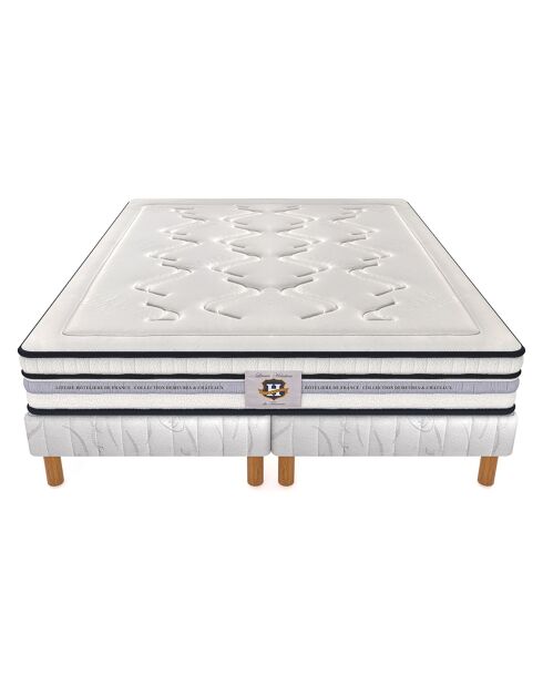 Ensemble Matelas Le Chambourcy & 2 Sommiers blanc - 160x200 cm