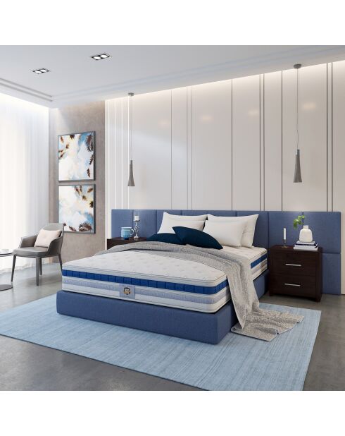 Matelas à ressorts et mémoire de forme Le Villandry blanc - 140x200 cm