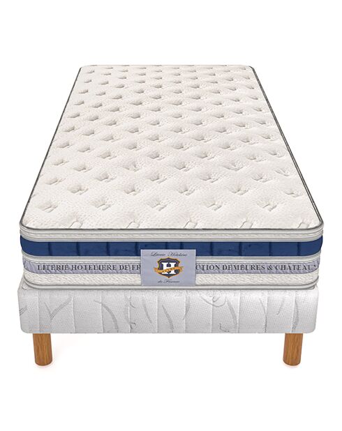 Ensemble Matelas Le Villandry & Sommier blanc - 80x200 cm