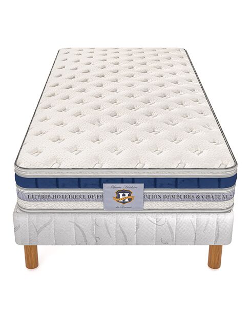 Ensemble Matelas Le Villandry & Sommier blanc - 90x190 cm
