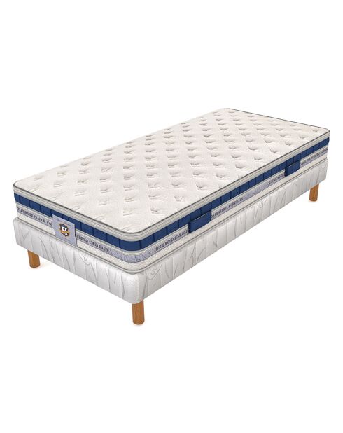 Ensemble Matelas Le Villandry & Sommier blanc - 90x200 cm