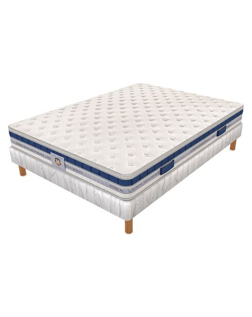 Ensemble Matelas Le Villandry & Sommier blanc - 140x190 cm