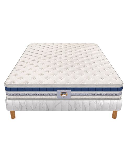 Ensemble Matelas Le Villandry & Sommier blanc - 140x190 cm