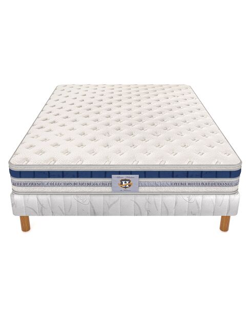 Ensemble Matelas Le Villandry & Sommier blanc - 140x200 cm