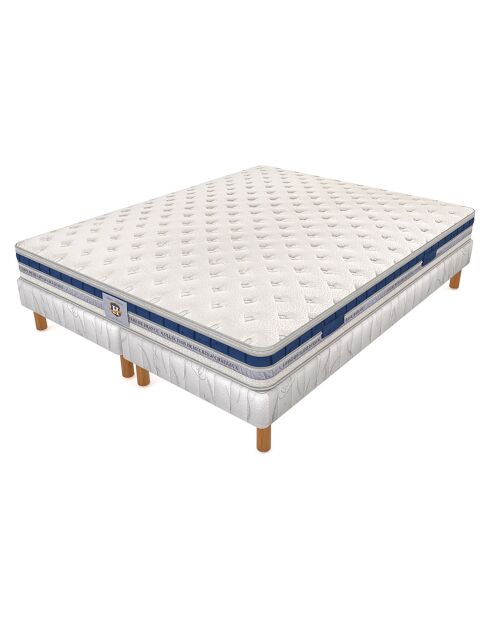Ensemble Matelas Le Villandry & 2 Sommiers blanc - 200x200 cm