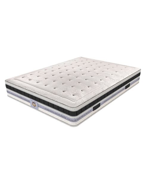 Matelas à ressorts et mémoire de forme Versailles blanc - 140x200 cm