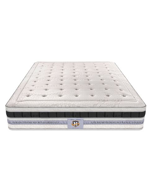 Matelas à ressorts et mémoire de forme Versailles blanc - 140x200 cm