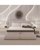Matelas à ressorts et mémoire de forme Versailles blanc - 140x200 cm
