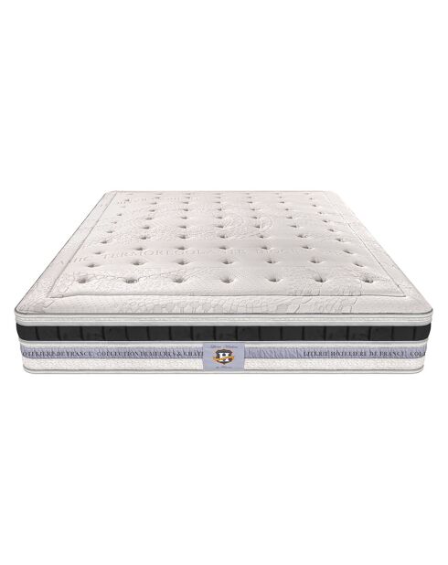 Matelas à ressorts et mémoire de forme Versailles blanc - 180x200 cm
