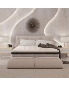 Matelas à ressorts et mémoire de forme Versailles blanc - 180x200 cm