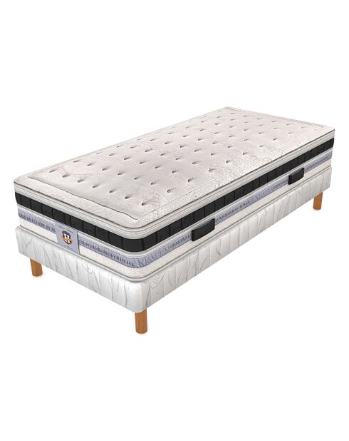 Ensemble Matelas Versailles & Sommier blanc - 90x200 cm