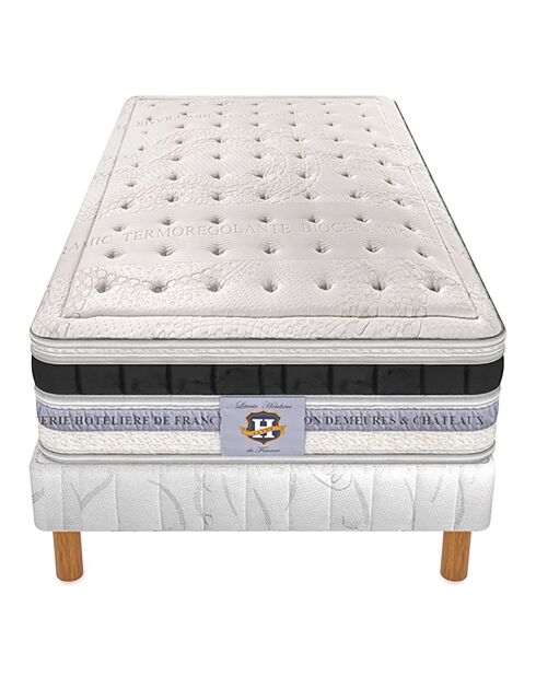 Ensemble Matelas Versailles & Sommier blanc - 90x190 cm
