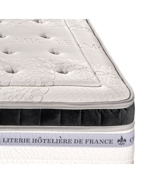 Ensemble Matelas Versailles & Sommier blanc - 140x190 cm