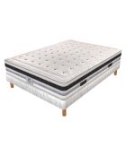Ensemble Matelas Versailles & Sommier blanc - 160x200 cm