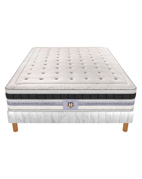 Ensemble Matelas Versailles & Sommier blanc - 160x200 cm