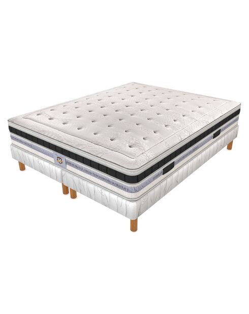 Ensemble Matelas Versailles & 2 Sommiers blanc - 200x200 cm
