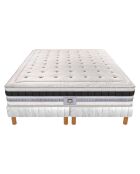 Ensemble Matelas Versailles & 2 Sommiers blanc - 200x200 cm