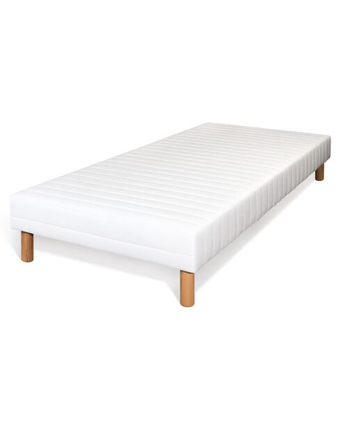 Ensemble Matelas Versailles & Sommier blanc - 90x190 cm