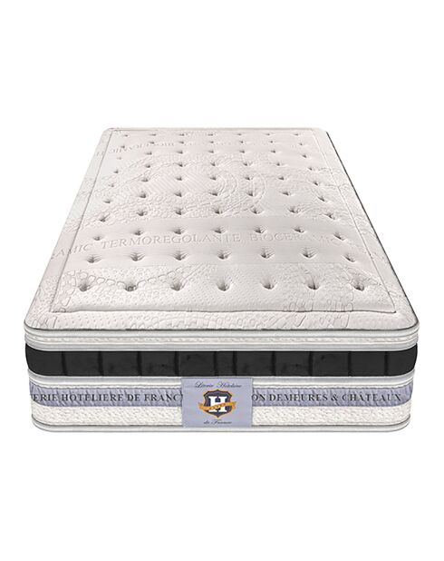 Matelas à ressorts et mémoire de forme Versailles blanc - 80x200 cm