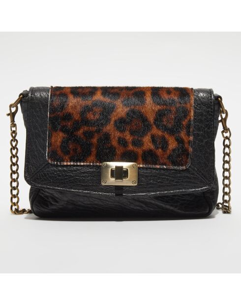 Gaby Täschchen aus Lammleder mit Leopardenmuster, 21 x 15 x 7 cm