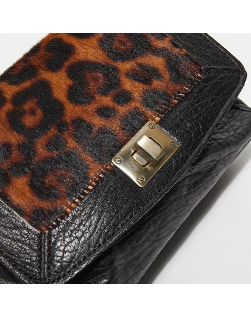 Gaby Täschchen aus Lammleder mit Leopardenmuster, 21 x 15 x 7 cm