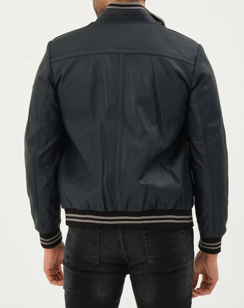 Veste en Cuir Tim marine