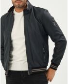 Veste en Cuir Tim marine