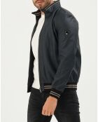 Veste en Cuir Tim marine