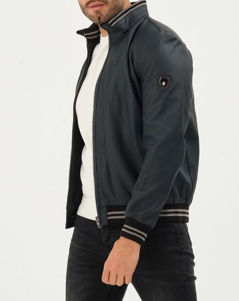 Veste en Cuir Tim marine