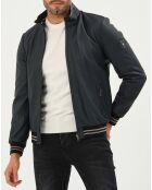 Veste en Cuir Tim marine