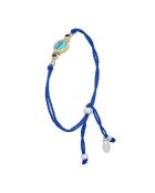 Bracelet en Argent, Laiton, Turquoise reconstituée & Lapis