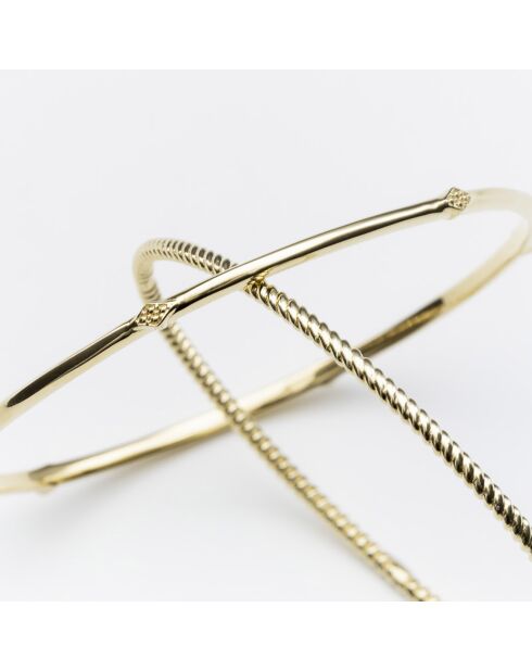 Jonc torsadé en Laiton doré