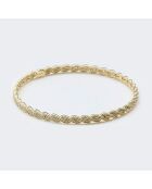 Bracciale intrecciato in ottone dorato