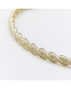 Bracciale intrecciato in ottone dorato