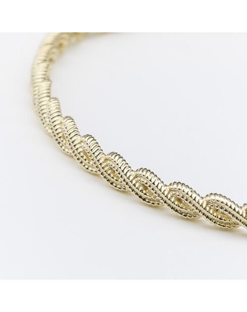 Brazalete trenzado de latón dorado