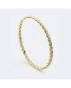 Bracciale intrecciato in ottone dorato