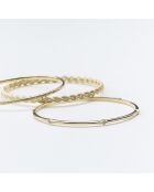 Bracciale intrecciato in ottone dorato