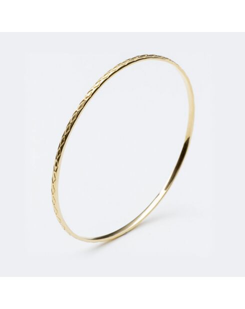 Anillo de latón bañado en oro con diamantes