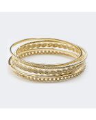Anello in ottone dorato con diamanti