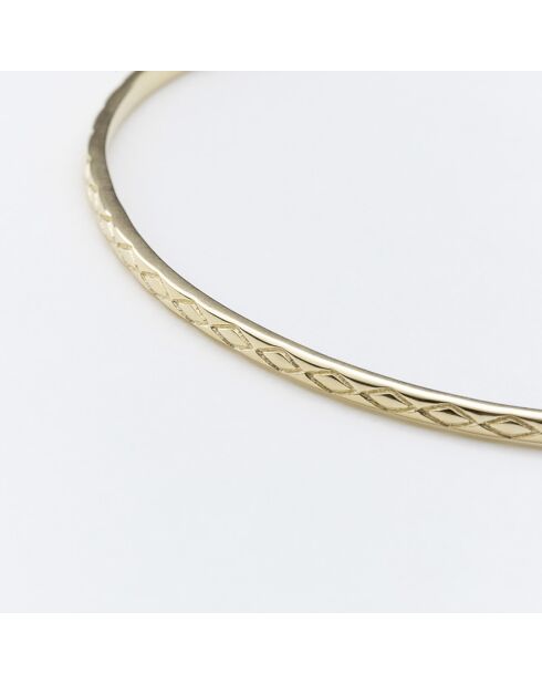 Anillo de latón bañado en oro con diamantes