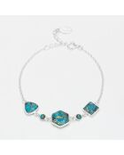 Bracelet en Argent & Turquoise Copper