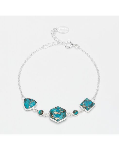 Bracelet en Argent & Turquoise Copper