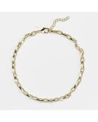 Collier maillons ovales torsadés en Laiton doré