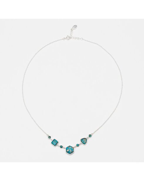 Collier en Argent & Turquoise Copper