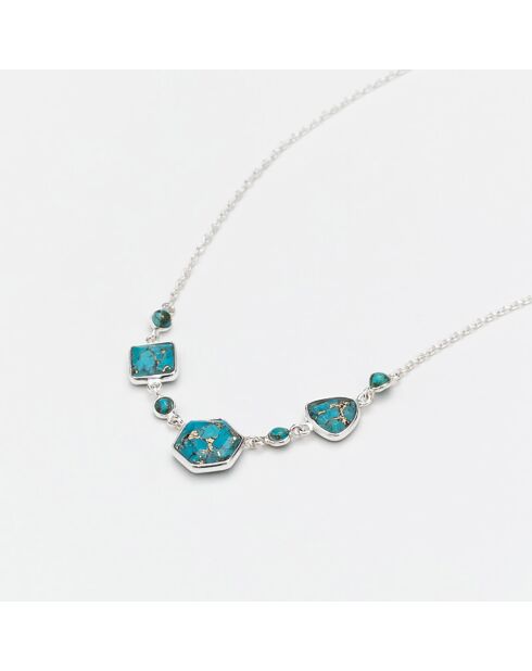 Collier en Argent & Turquoise Copper