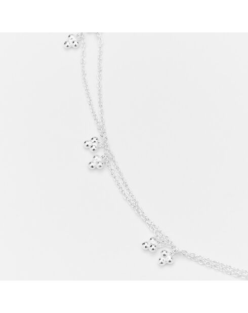 Collier mini triangles pendants en Argent
