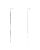 Boucles d'oreilles fils brillants en Argent