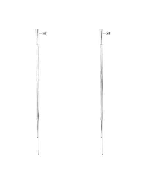 Boucles d'oreilles fils brillants en Argent