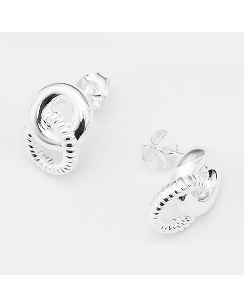 Boucles d'oreilles entremêlées en Argent