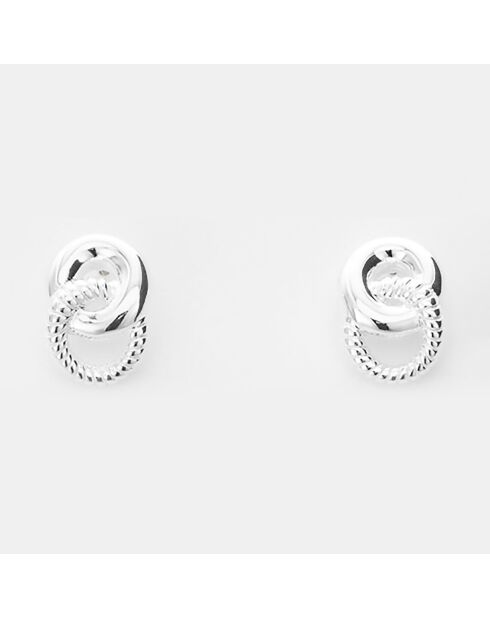 Boucles d'oreilles entremêlées en Argent